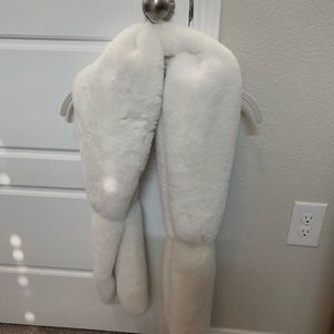 White Faux Fur wrap